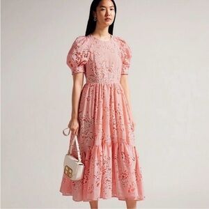 Ted baker puff sleeve midi dress